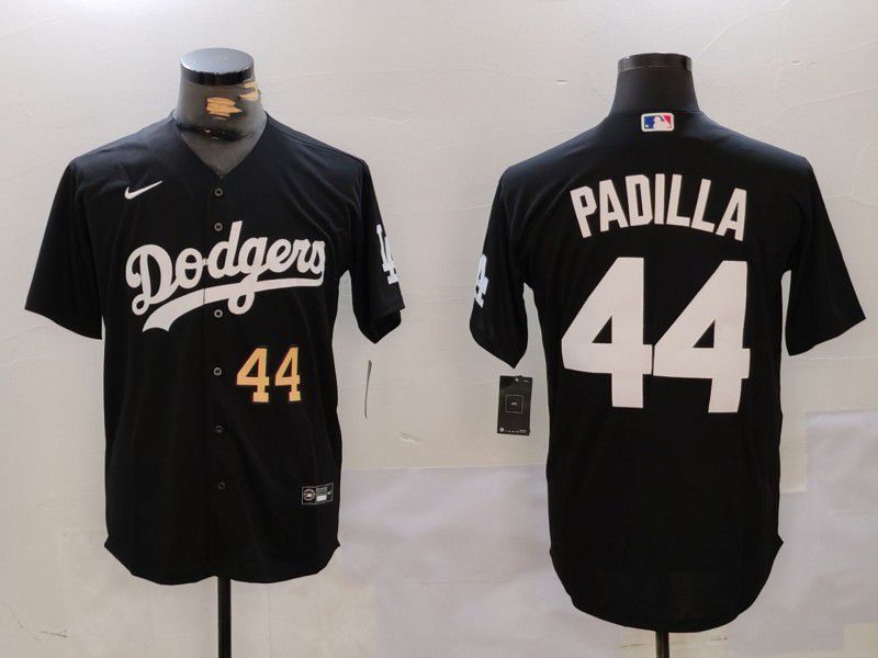 Men Los Angeles Dodgers #44 Padilla Black Game 2024 Nike MLB Jersey style 4